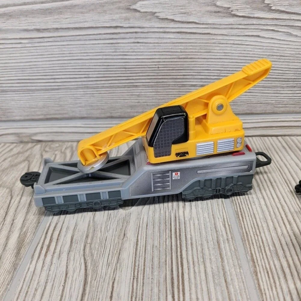 Caterpillar Toy Train Set Kids Yellow Black‎ Construction Crane Engine Track Lot